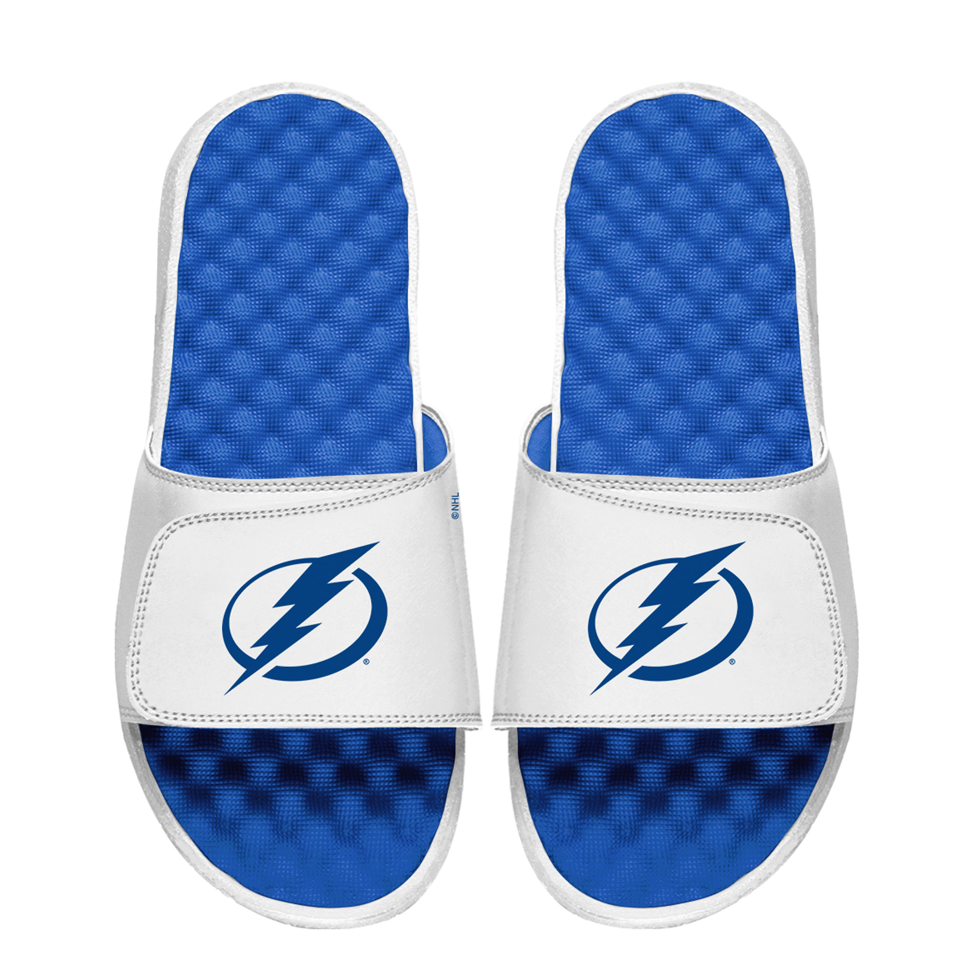 Youth ISlide White Tampa Bay Lightning Primary Logo Slide Sandals